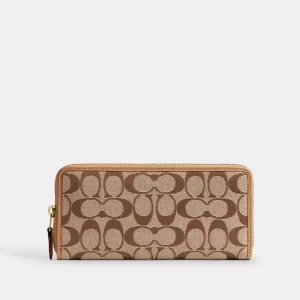 Essential Slim Accordion Zip WalletIn Signature Jacquard