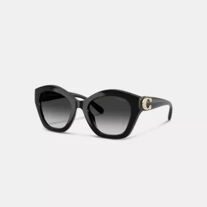 Maxi Sculpted C Oversized Geometric Sunglasses