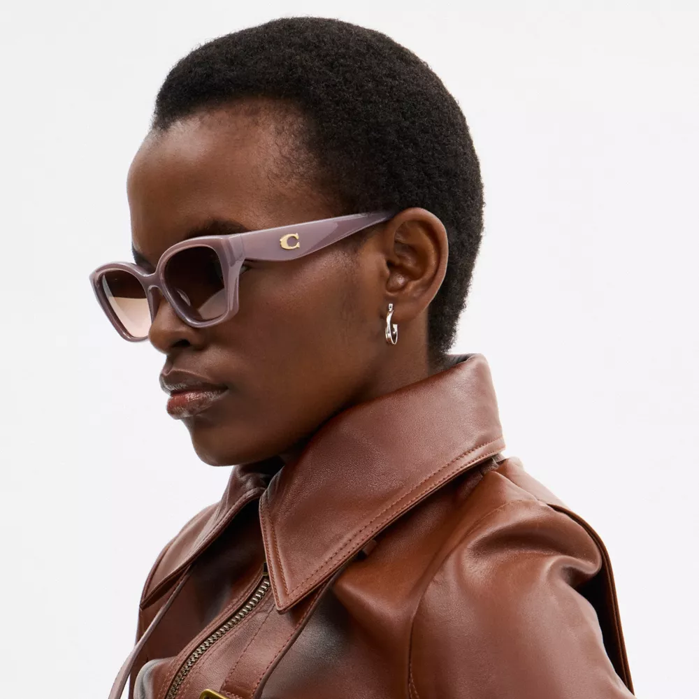 C Hardware Square Cat Eye Sunglasses - Image 4