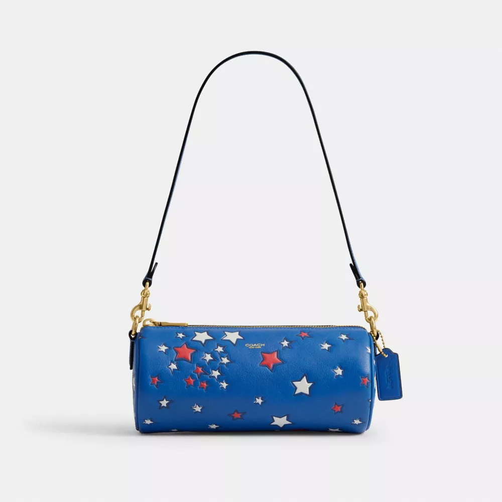 Barrel BagWith Americana Star Print