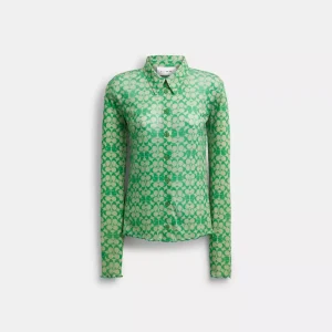 Coach | Brain Dead Printed Mesh Button Up Shirt