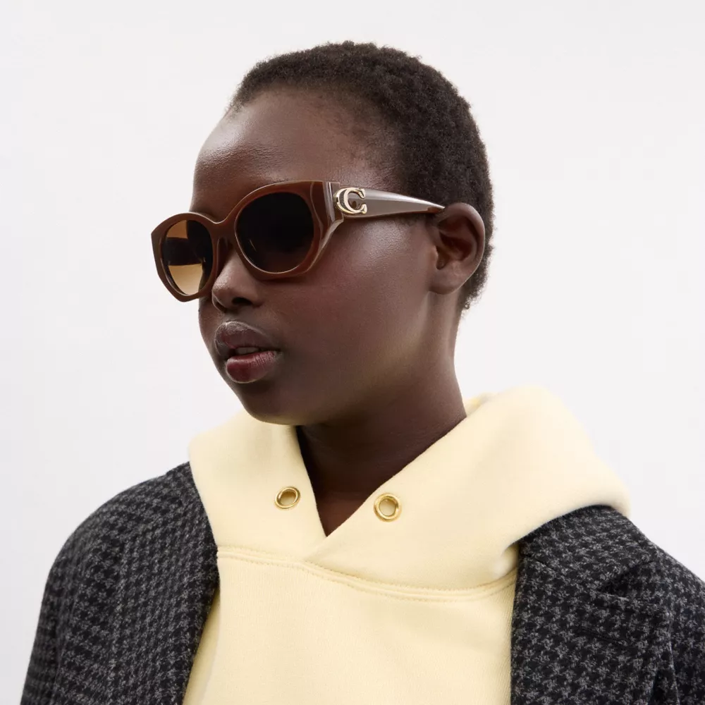 Maxi Sculpted C Oval Sunglasses - Image 2