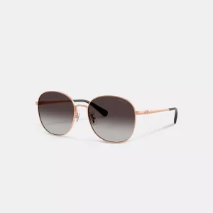 C Hardware Metal Round Sunglasses