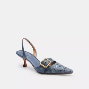 Margot SlingbackIn Crystal Signature Denim