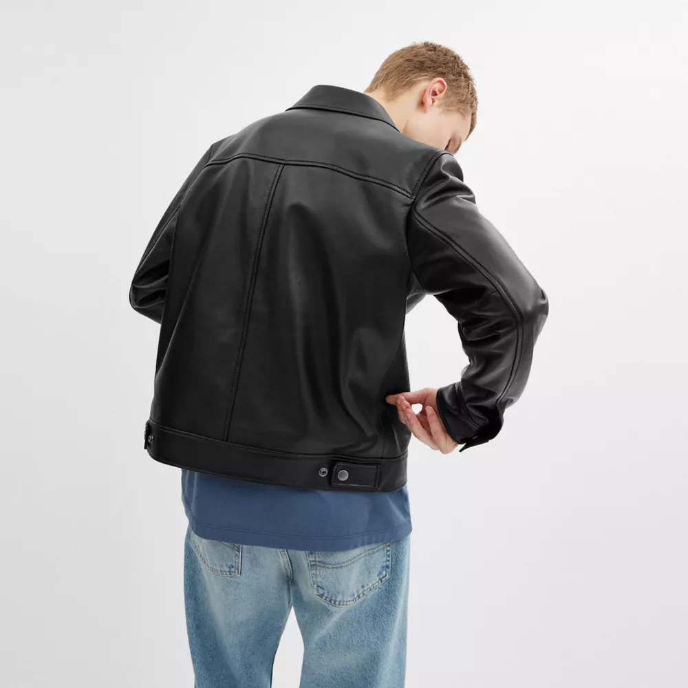 Heritage C Lightweight Leather Jacket - Image 4