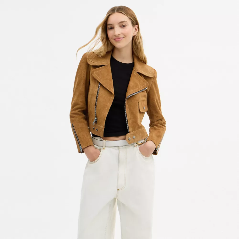 Asymmetric Suede Jacket - Image 3