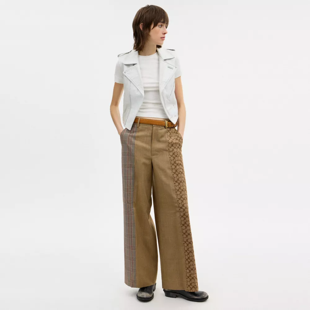 Combo Plaid Tailored Pants - Image 2