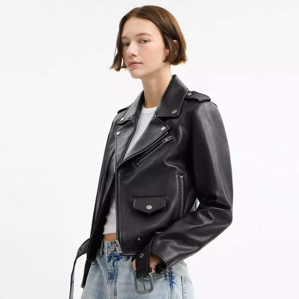 Belted Moto Jacket - Image 5