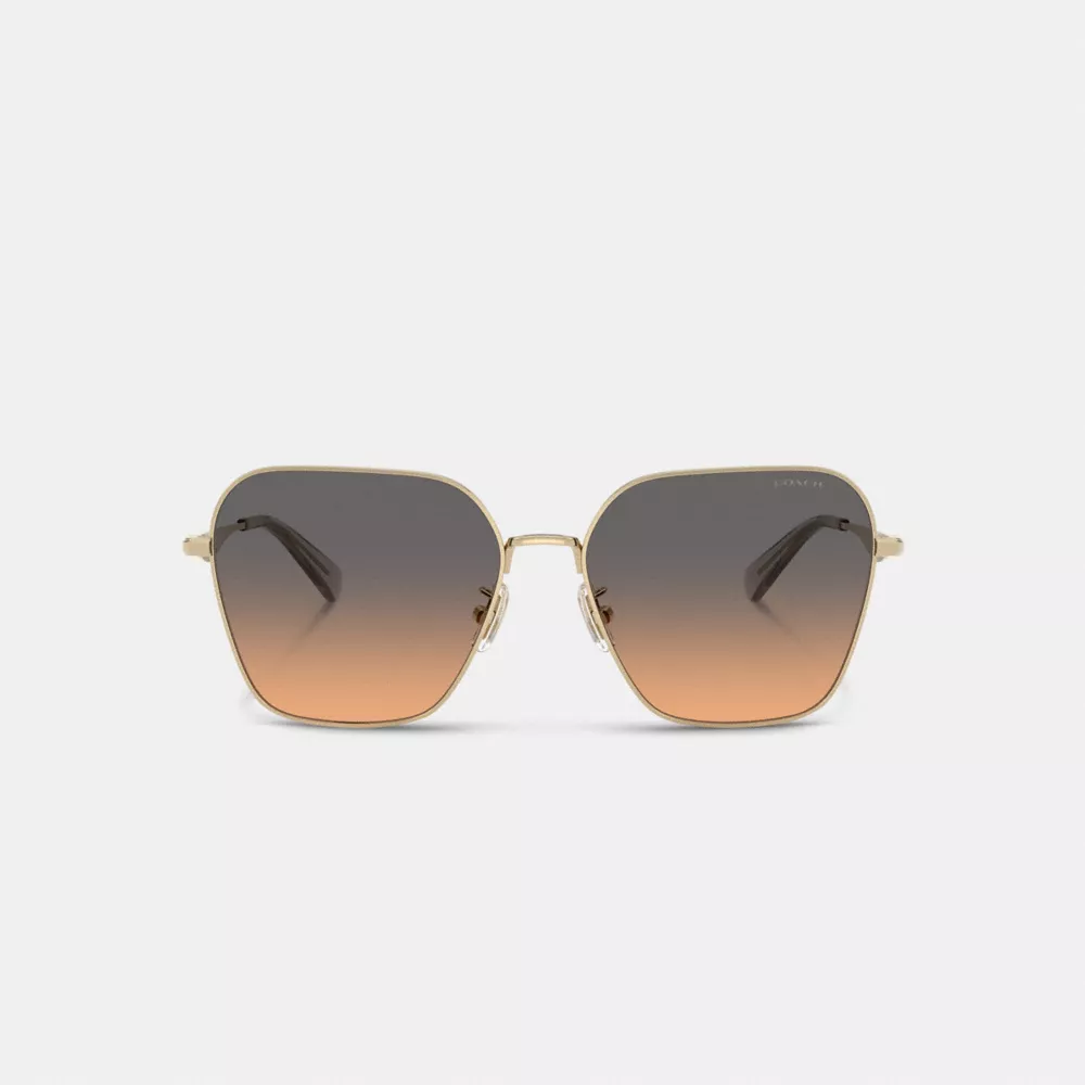 C Hardware Metal Oversized Square Sunglasses - Image 3