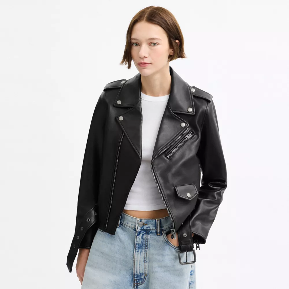 Belted Moto Jacket - Image 3