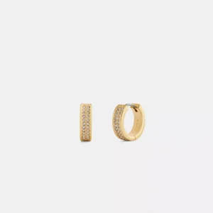 Pavé C Huggie Earrings