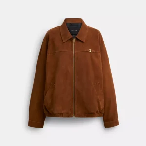 Heritage C Oversized Suede Bomber
