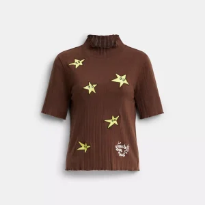 Coach | Brain Dead Graphic Pointelle Mockneck Top