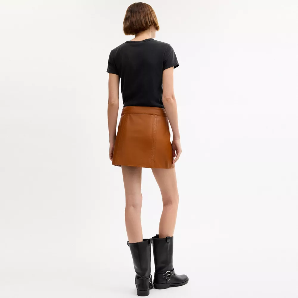 Mini Leather Heritage Skirt - Image 3