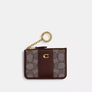 Essential Mini Id Card CaseIn Signature Jacquard