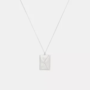 Envelope Pendant Long Necklace