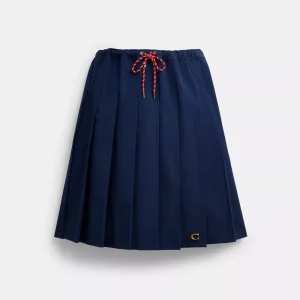 Sporty Pleated Midi Skirt