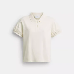 Coach Script Shrunken PoloIn Organic Cotton