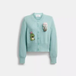 Coach | Brain Dead Plush Character CardiganIn Organic Cotton
